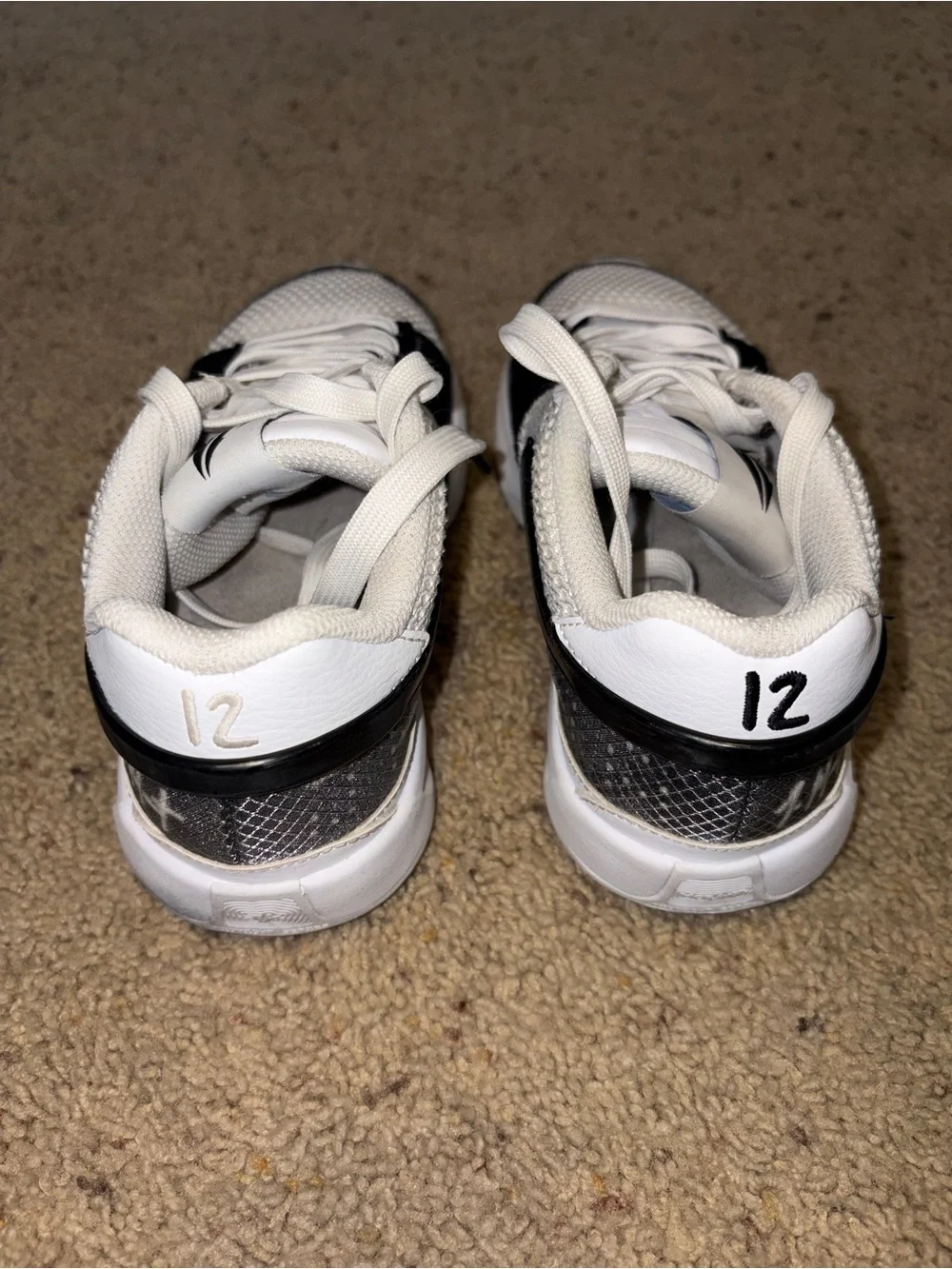Nike Kids White and Black Low-Top Athletic Sneakers